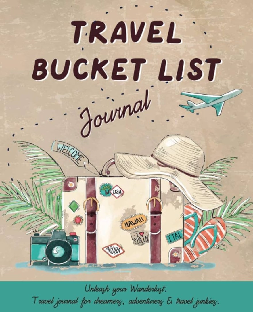 Picture of: Travel Bucket List Journal: Unleash your wanderlust with this travel log  book. Dream, plan, list and record your travel adventures for years to  come