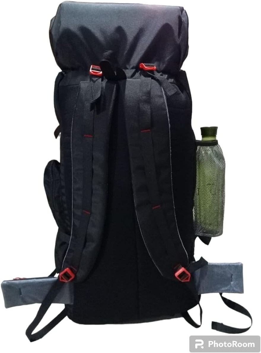 Picture of: World craft L Travel Backpack Camping Hiking Rucksack Trekking Bag with  Water Proof Shoe Compartment- Black